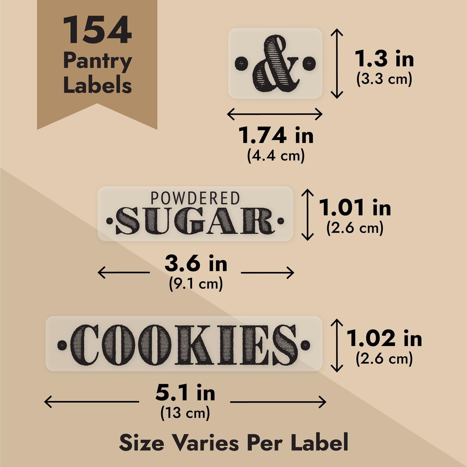 Talented Kitchen farmhouse pantry labels complement rustic kitchen decor