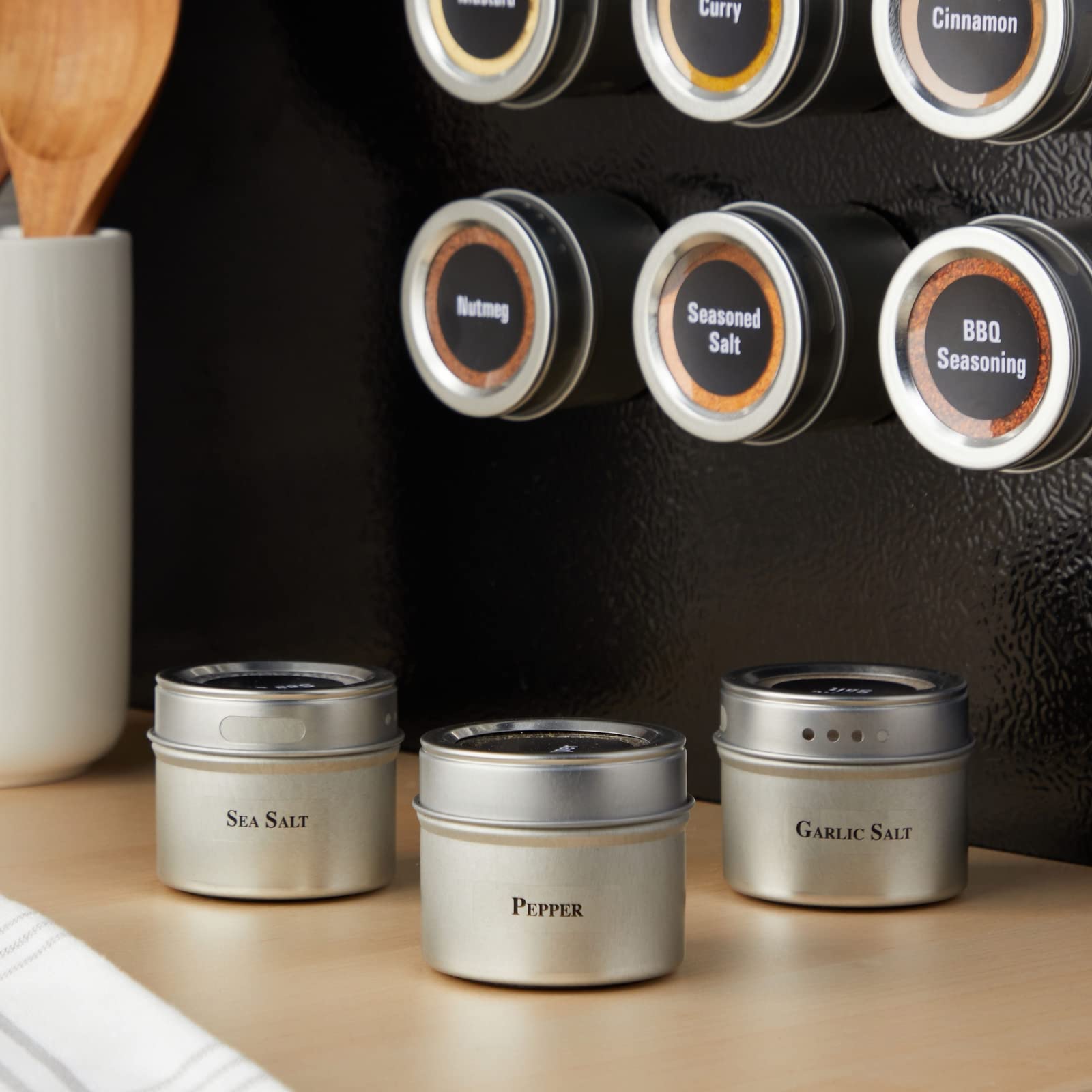 Talented Kitchen labels sheet with 269 adhesives for clear spice identification.