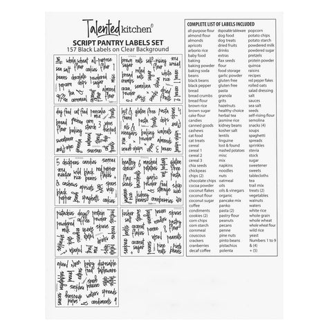 Talented Kitchen numbers, ampersands, and plus signs offer customization options.