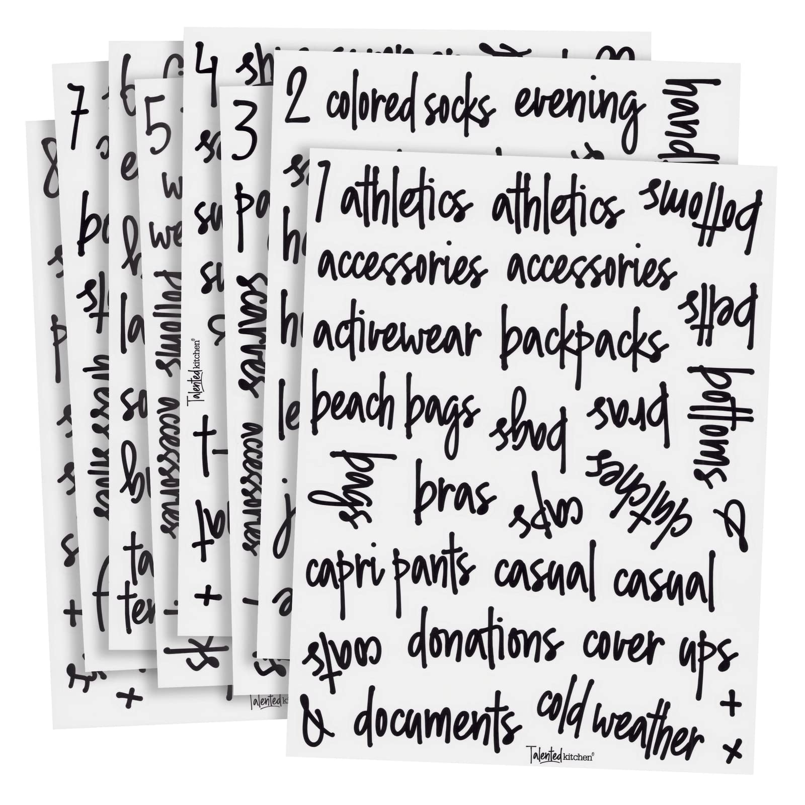 Talented Kitchen water-resistant labels withstand moisture in storage.
