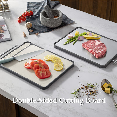 TalingMA cutting board set nonporous surfaces prevent odor transfer.