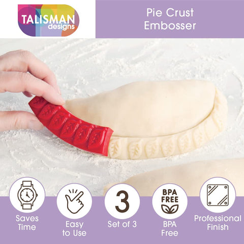 Talisman Designs BPA-free plastic stamps ensure safe contact with dough during baking.