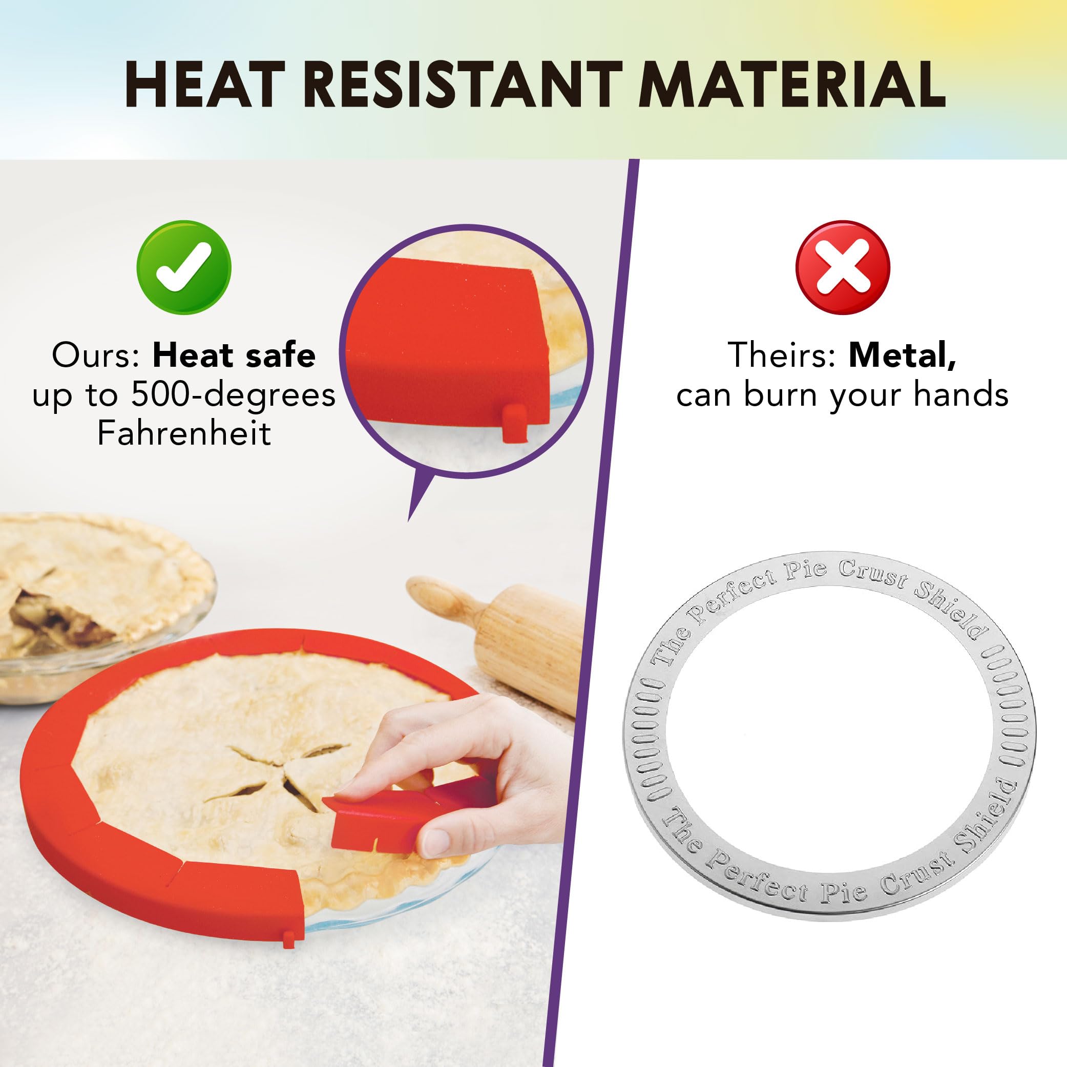 Talisman Designs pie shield is dishwasher safe and easy to clean