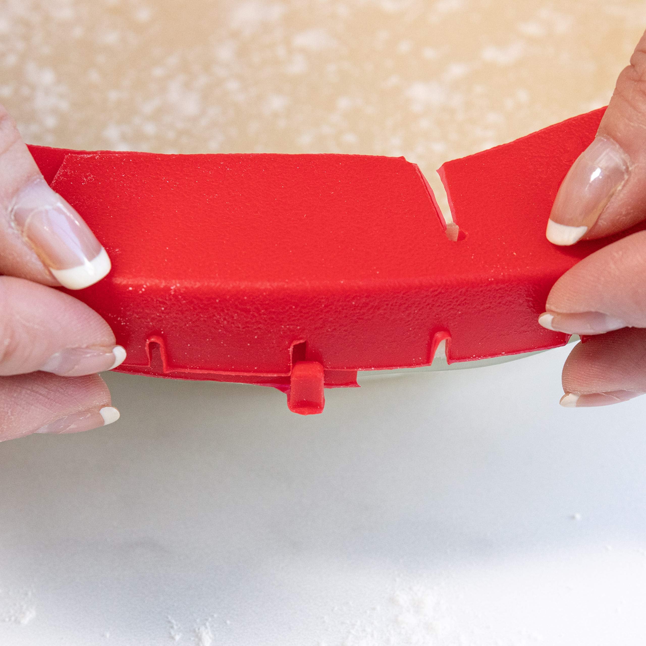 Talisman Designs heat resistant pie shield in oven