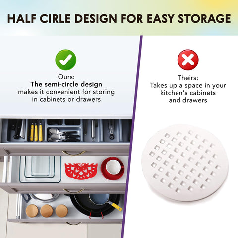 Talisman Designs Pie Top Cutter 10-inch compact storage view in a drawer