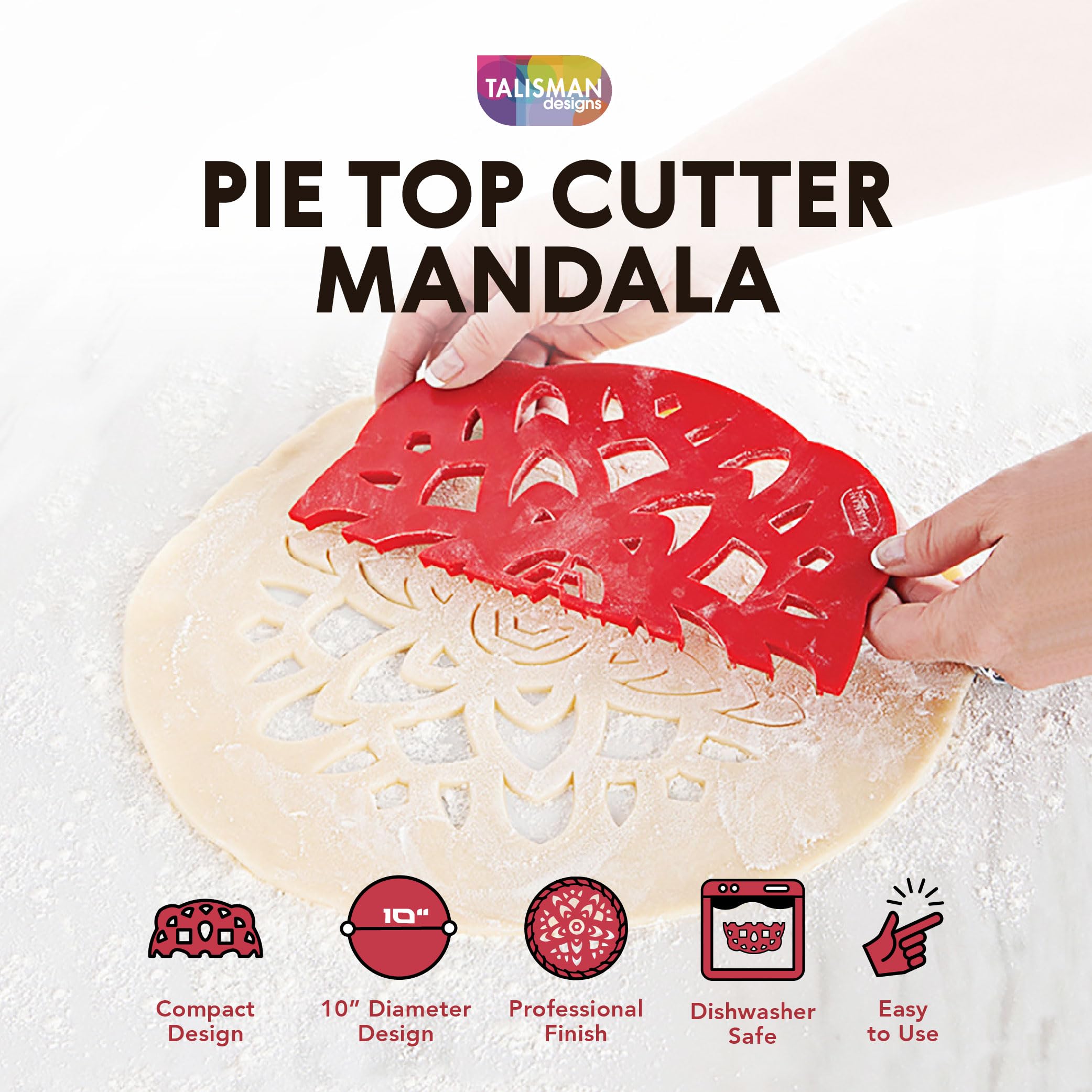 Talisman Designs Pie Top Cutter decorative crust close-up highlighting pattern detail