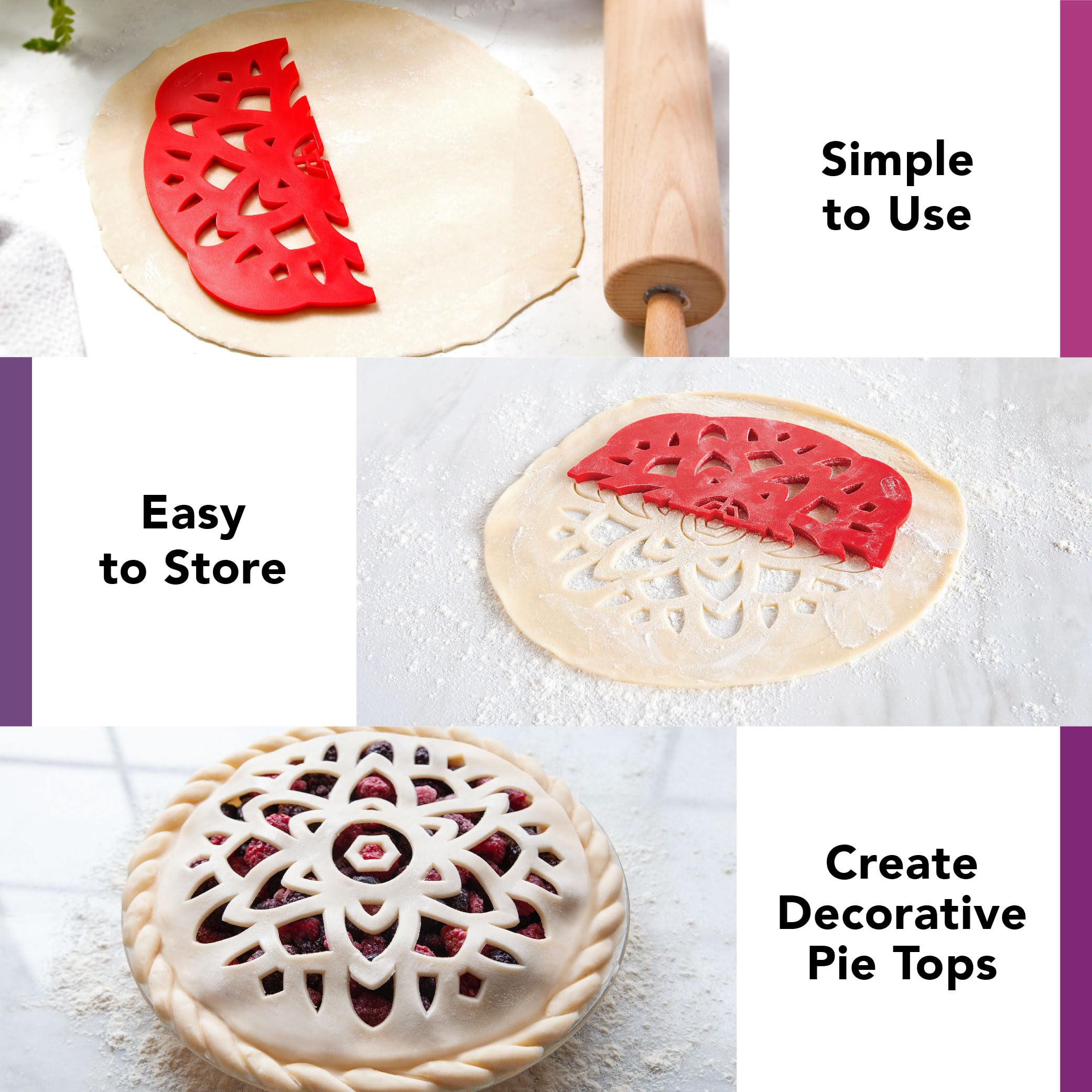 Talisman Designs Pie Top Cutter semi-circle storage view emphasizes compact design