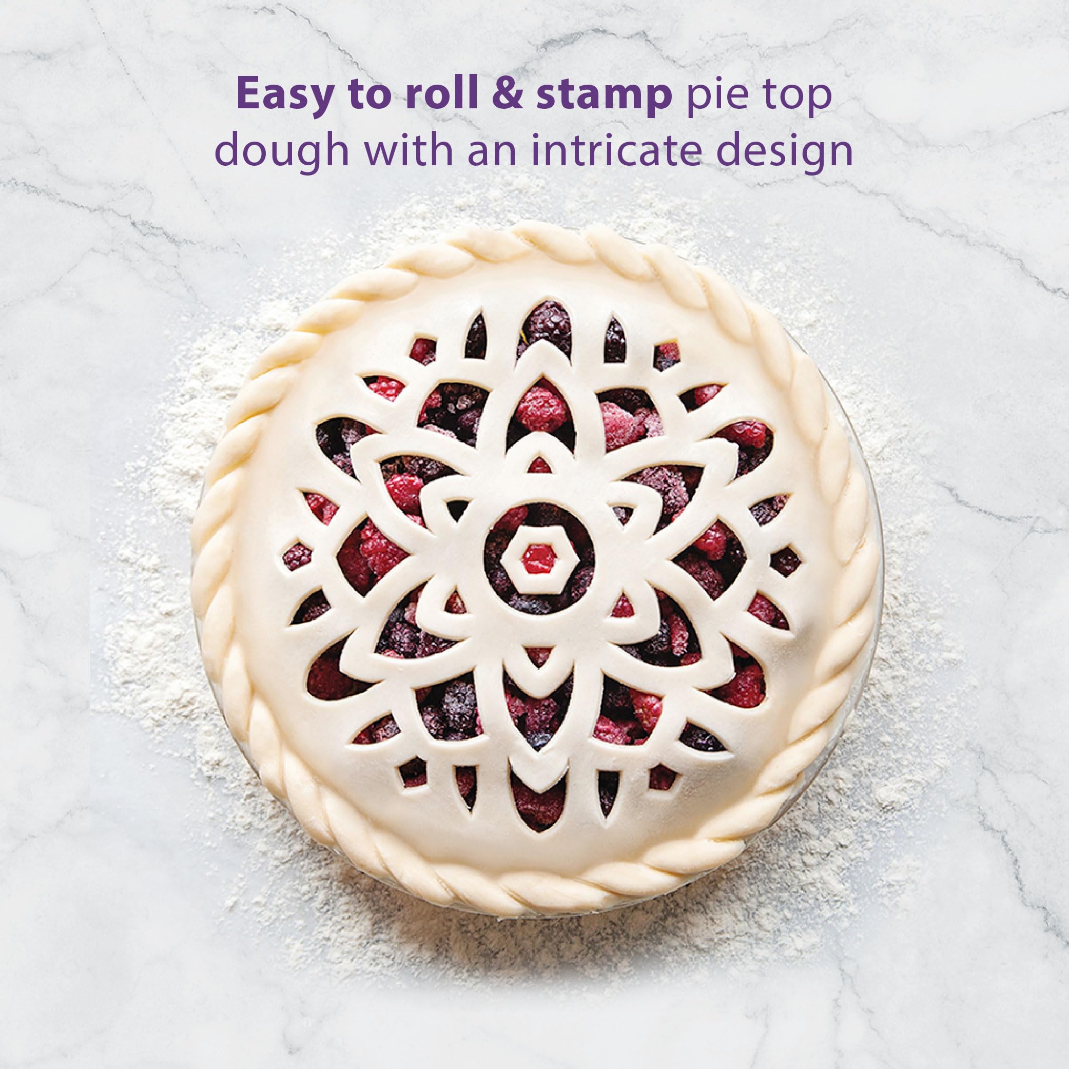 Talisman Designs Pie Top Cutter top-rack dishwasher safe for quick cleanup in red