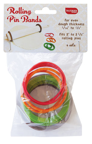 Talisman Designs rolling pin band set overview for even dough thickness
