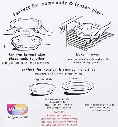 Talisman Designs two pie shields set ready for baking two pies