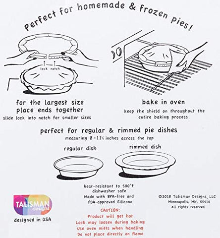 Talisman Designs two pie shields set ready for baking two pies