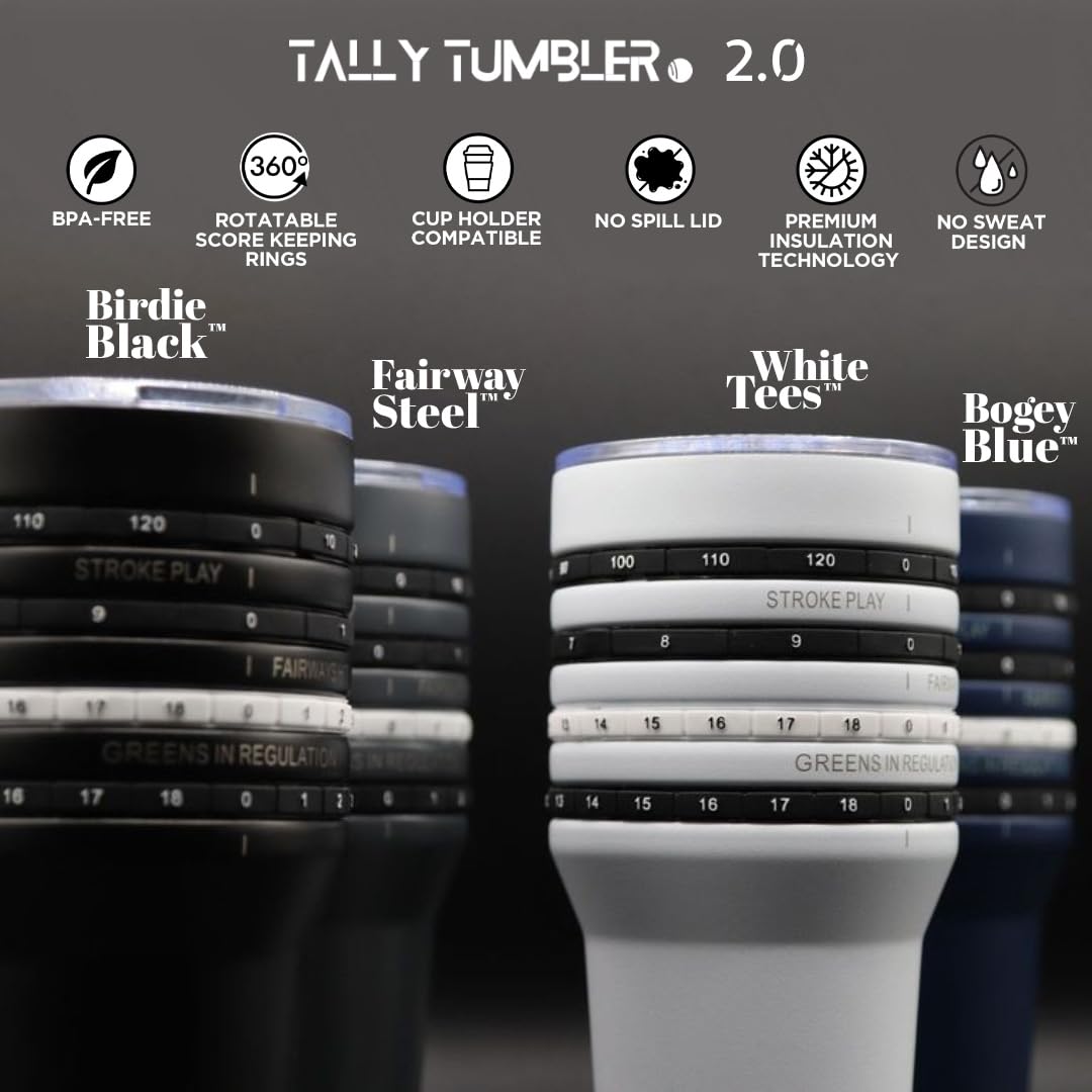 Tally Tumbler Golf Bogey Blue spill-proof design supports family adventures