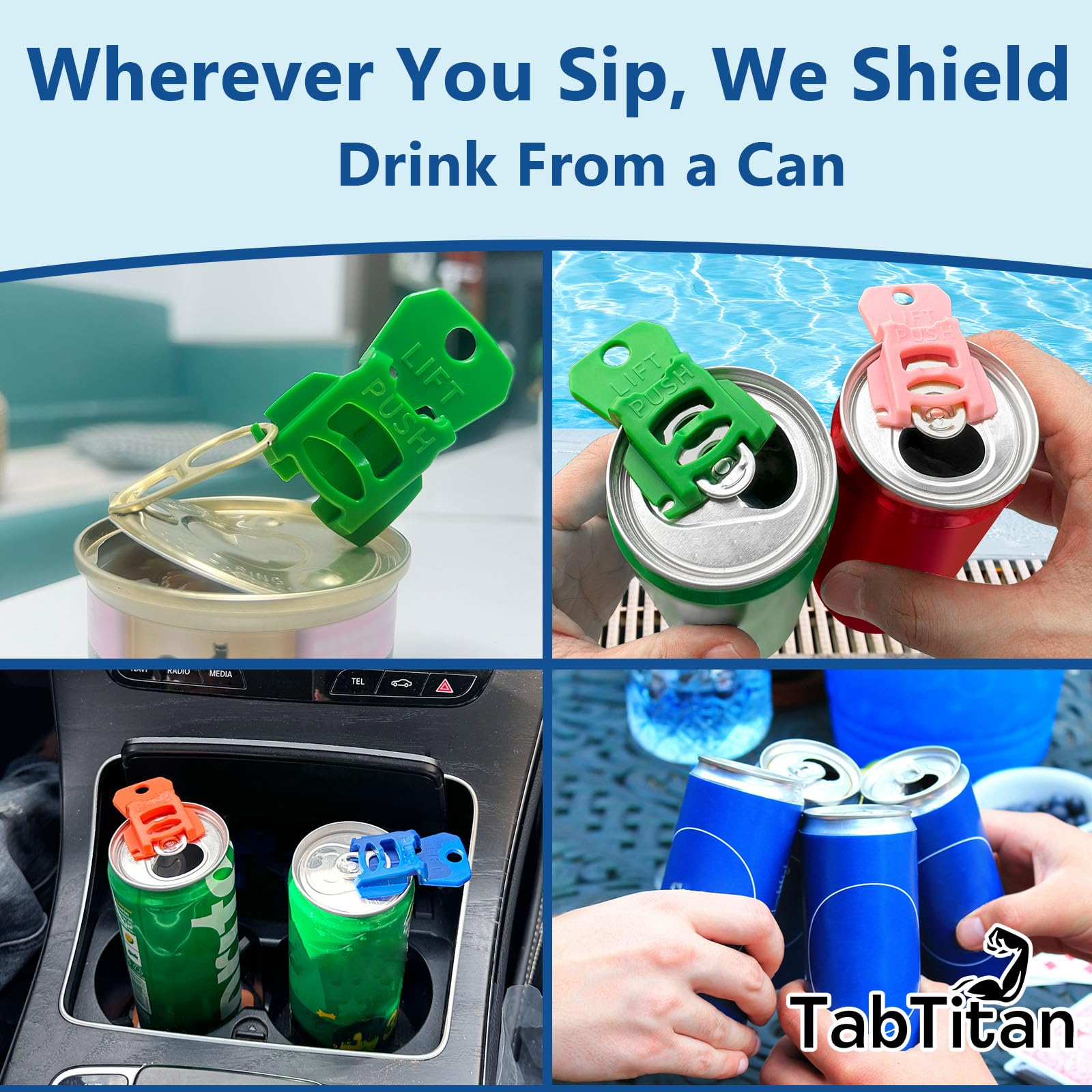 Talulumix CanGuard beer-soda-cans-protection shields contents from bugs and debris.