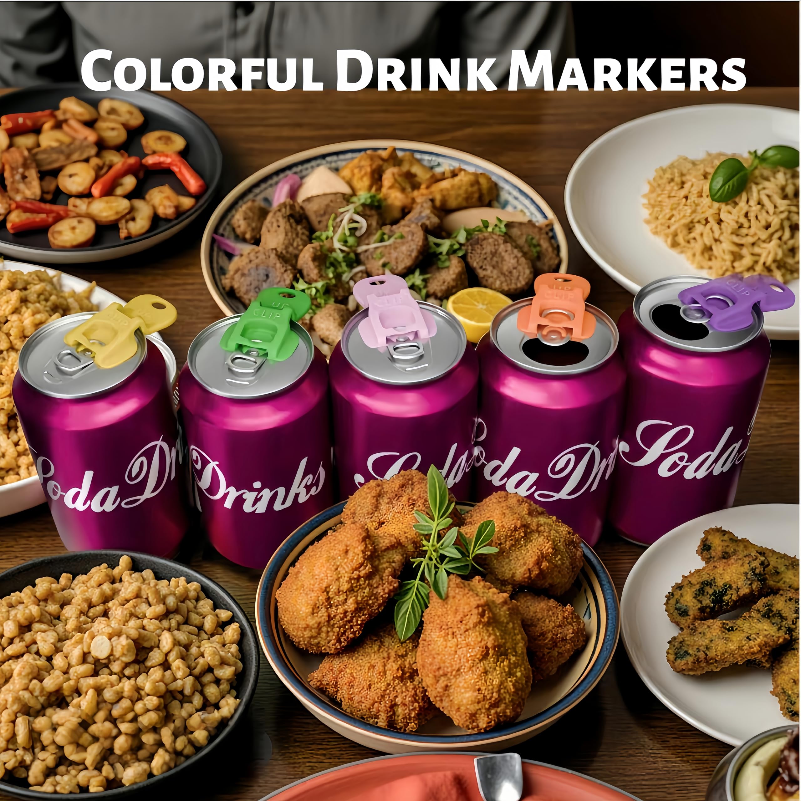 Talulumix CanGuard color-coded-markers help guests identify their drinks quickly.