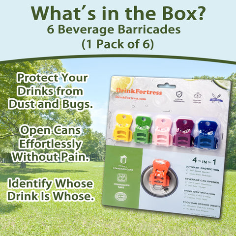 Talulumix CanGuard colorful-can-covers add party flair while guarding drinks.