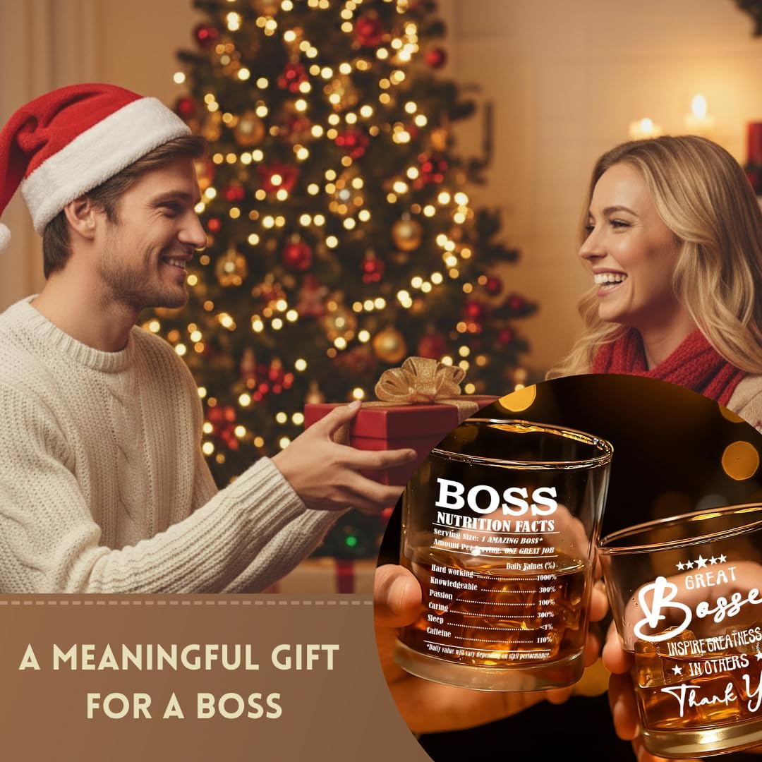 TAMUNBEE boss glass with a clear, elegant finish suitable for desks and home bars.