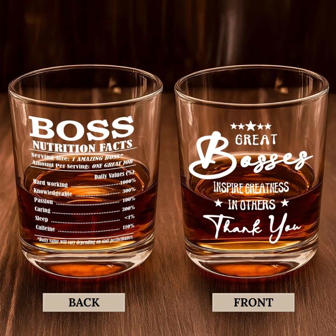 TAMUNBEE boss glass showing a thank you inscription for recognition moments.