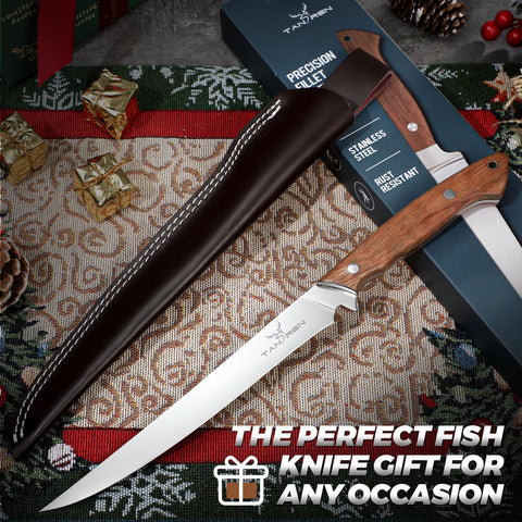 Tan Ren fillet knife gift box showcasing premium packaging