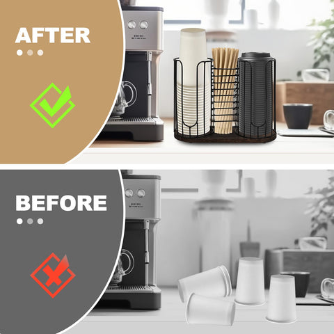 Tanggiteck notched access design simplifies grabbing a cup at a glance.