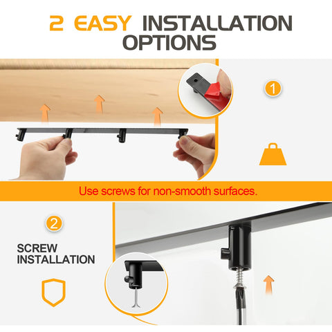 Tanggiteck screw-mount option provides secure permanent installation for busy kitchens.