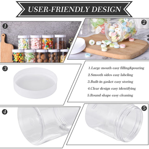TANGLONG 30-pack jars with lids ideal for body butter and DIY products.