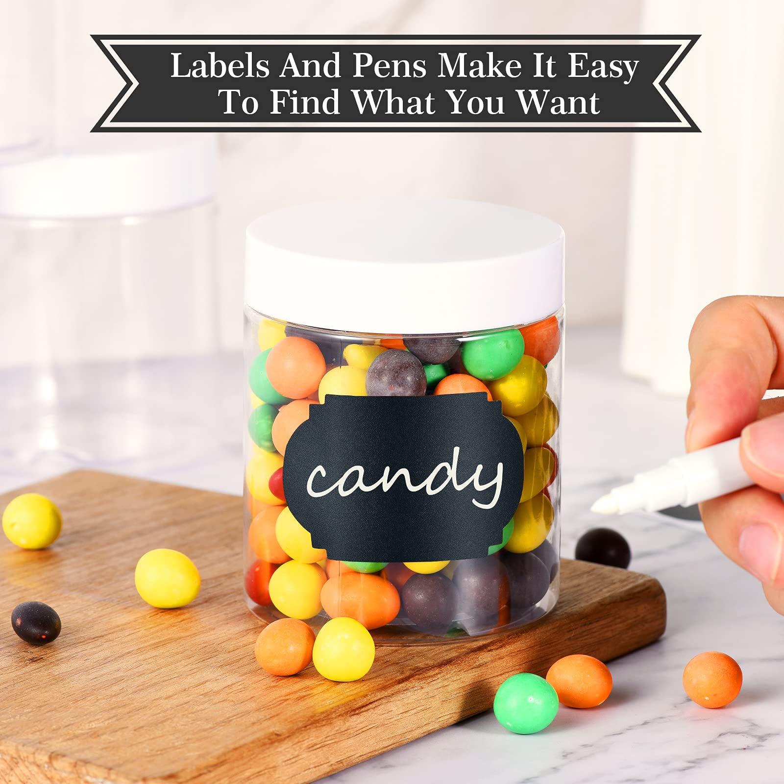 TANGLONG label stickers and marker simplify labeling stored items.