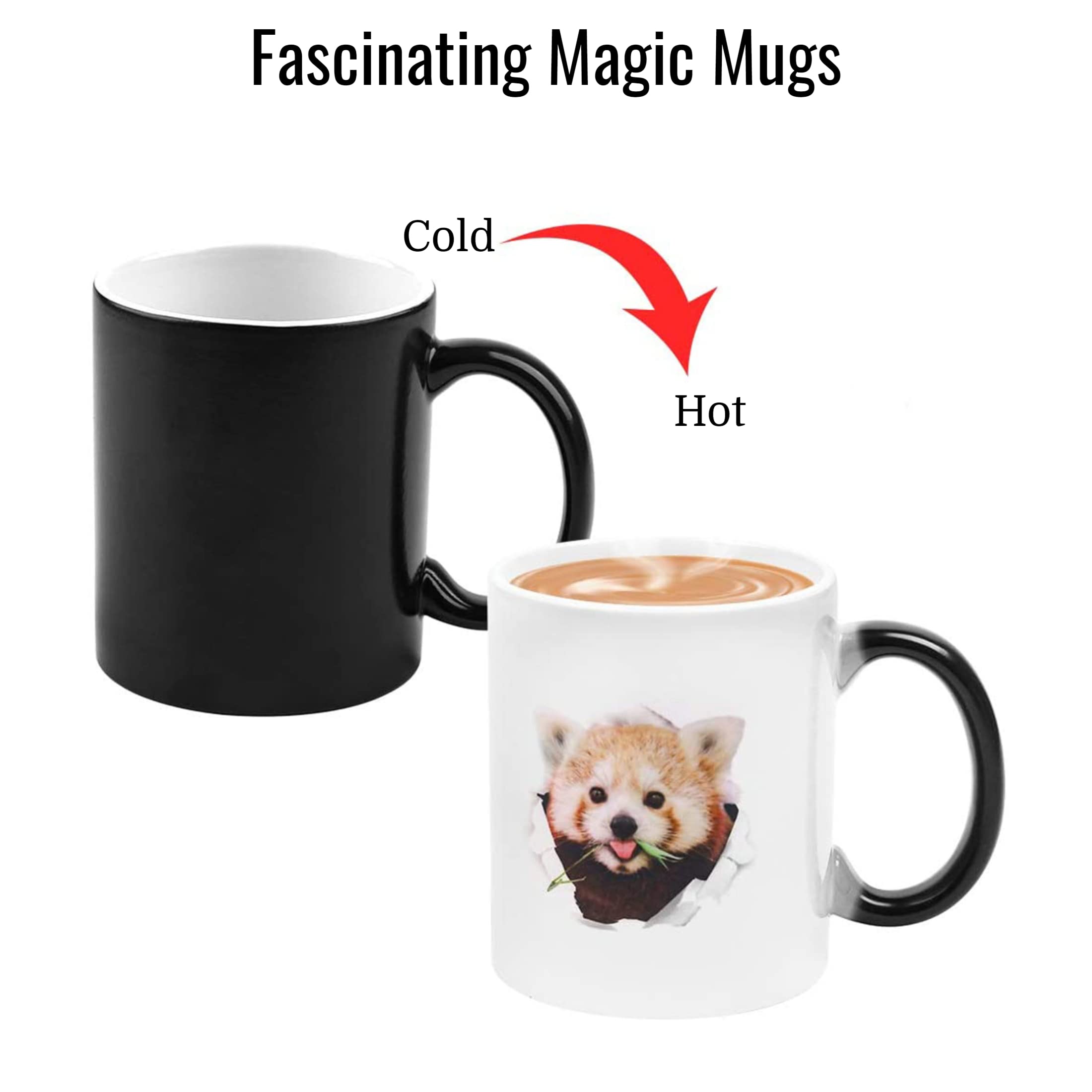 TANGLONG heat-activated mug showing hidden design when hot.