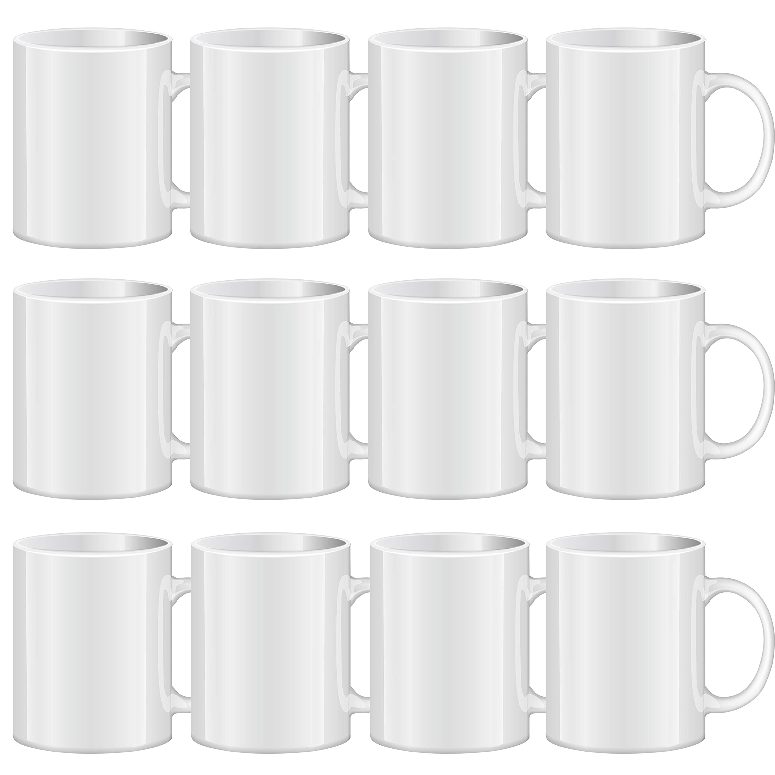 TANGLONG sublimation mug front view with bright white ceramic and bold print potential