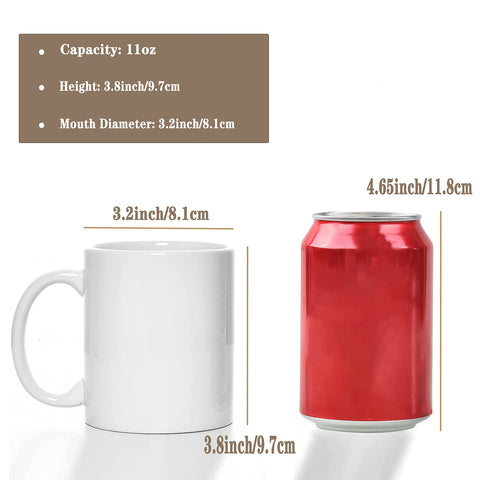 TANGLONG sublimation mug side handle view for comfortable grip and design space
