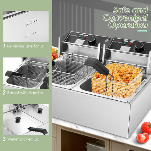 TANGME 20.7QT capacity supports high-volume kitchen workloads
