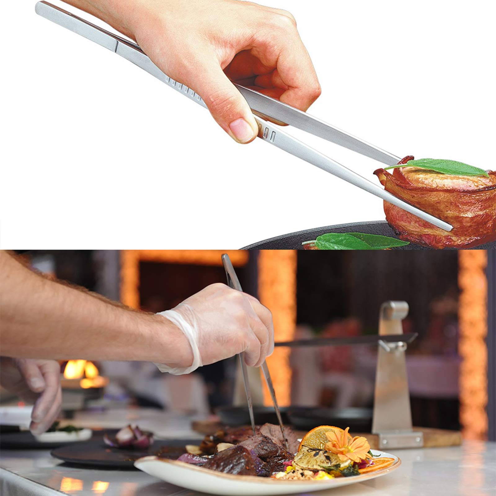 Tangoowal dishwasher-safe tweezers simplify cleanup after cooking.
