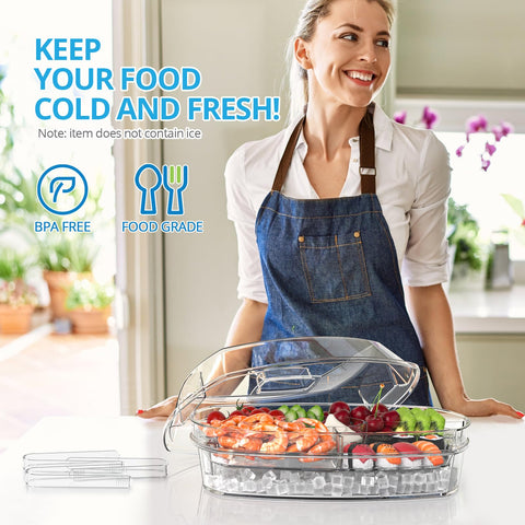 Tangyinus Ice Chilled Party Platter creates a chilled buffet display