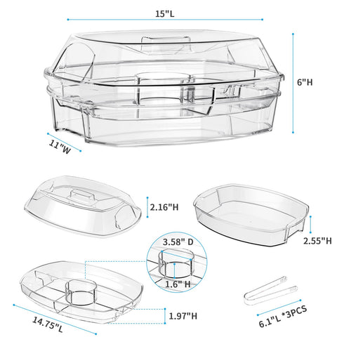 Tangyinus Ice Chilled Party Platter ice container doubles as a salad bowl