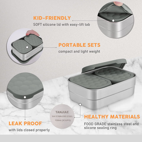 Inside view of Tanjiae lunch set showing three compartments for varied meals.