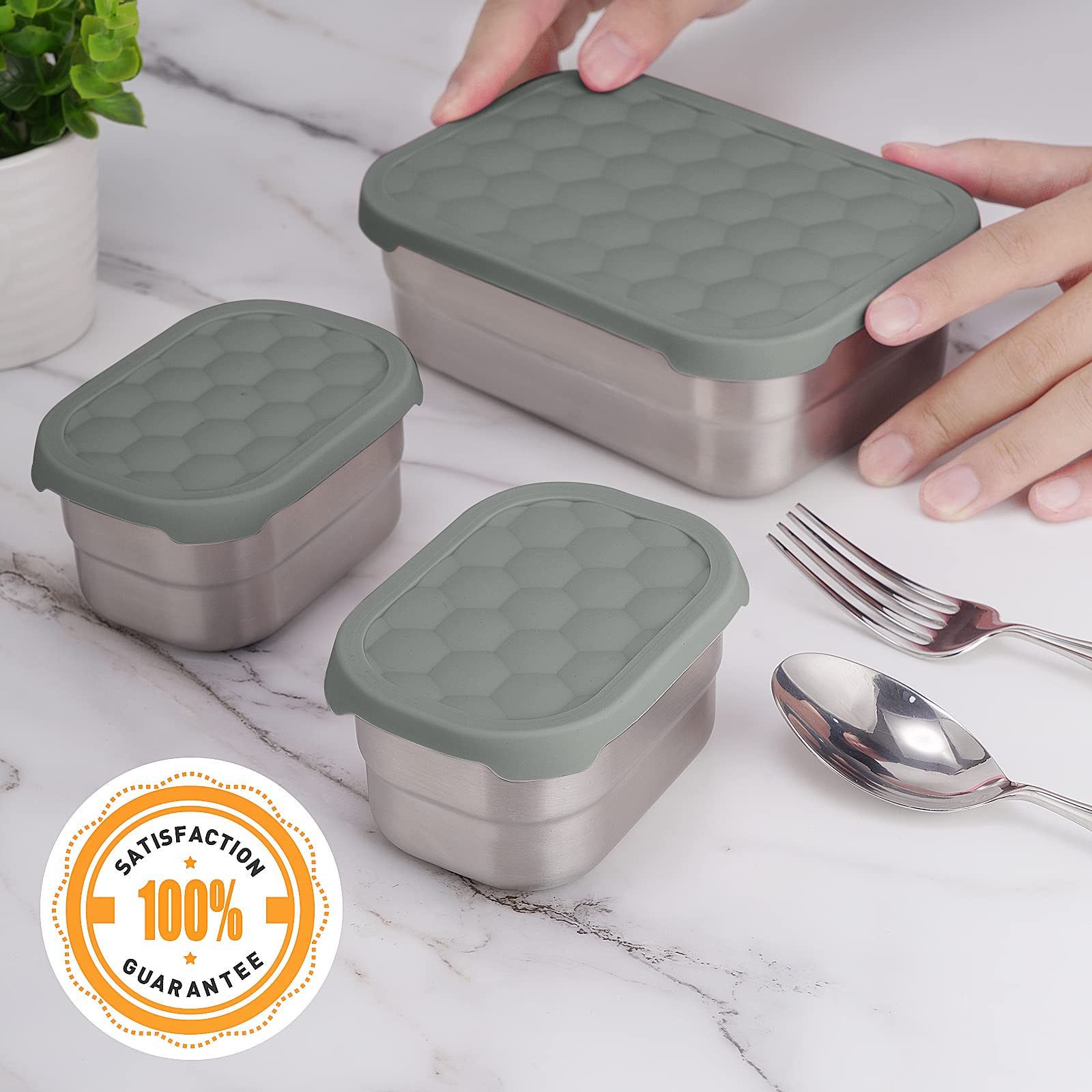 Tanjiae nesting storage keeps containers compact when not in use.