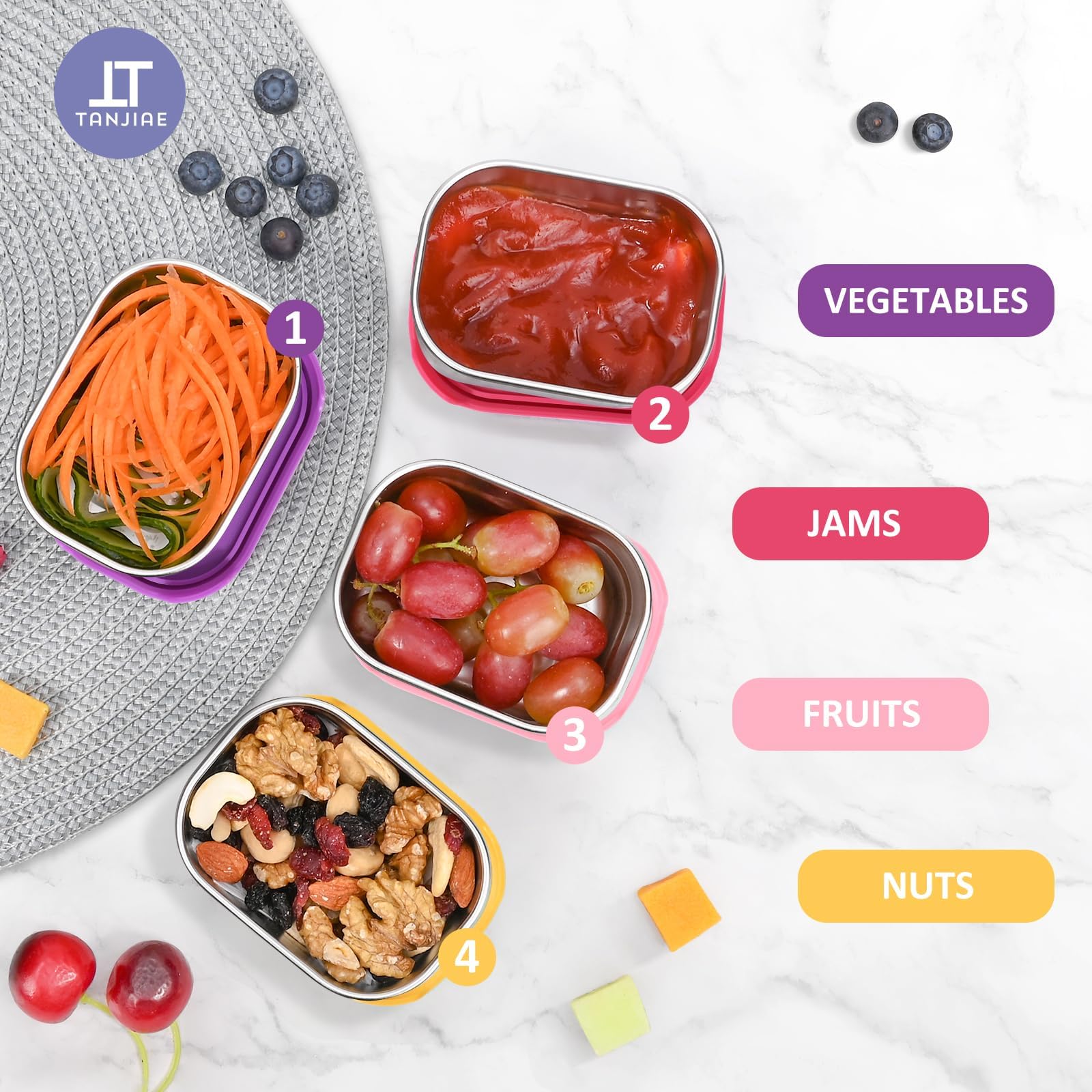 Tanjiae easy-open lid supports little hands during snack time