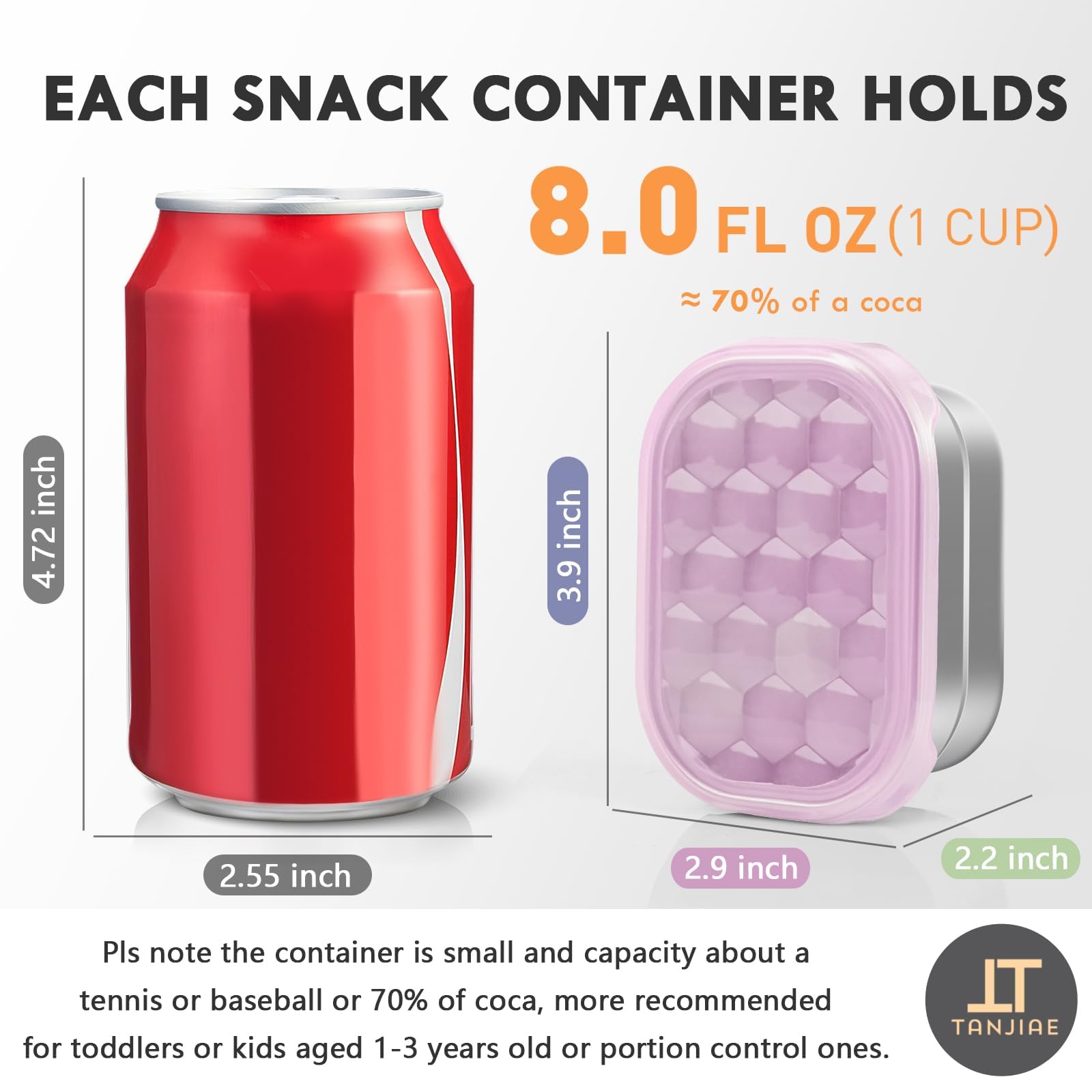 Tanjiae Snack Pro silicone lids leakproof seal for mess-free lunches.