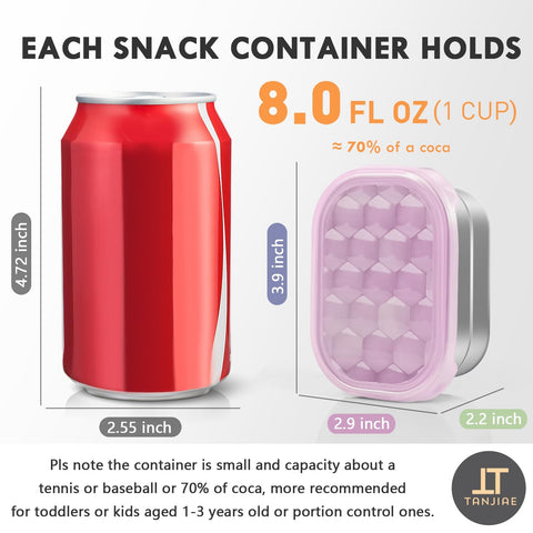 Tanjiae Snack Pro silicone lids leakproof seal for mess-free lunches.