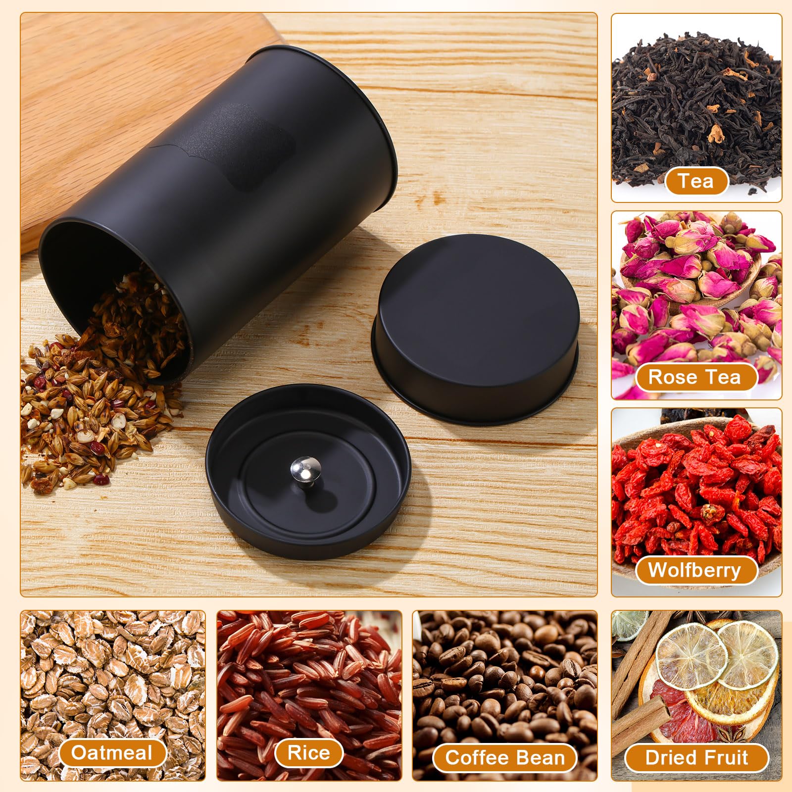 Tanlade metal storage cans suitable for tea or candy gifts