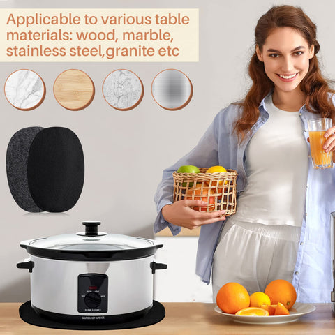 Tanlade oval mats designed for 6-8 qt cookers, two-piece set.