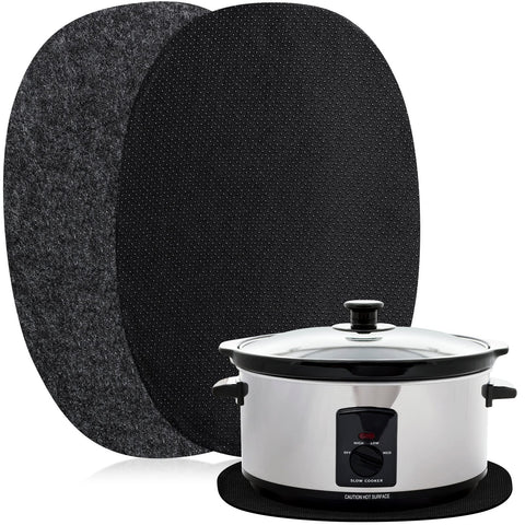 Tanlade oval slow cooker mat protects countertops for 6-8 qt with stable non-slip grip.