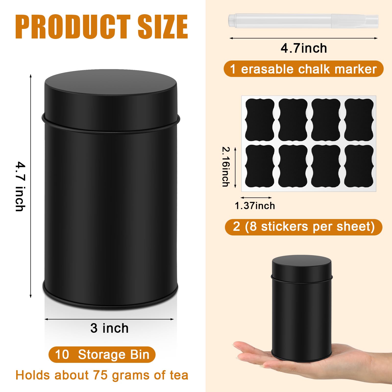 Tanlade tea tin double-seal with inner and outer lids for moisture protection
