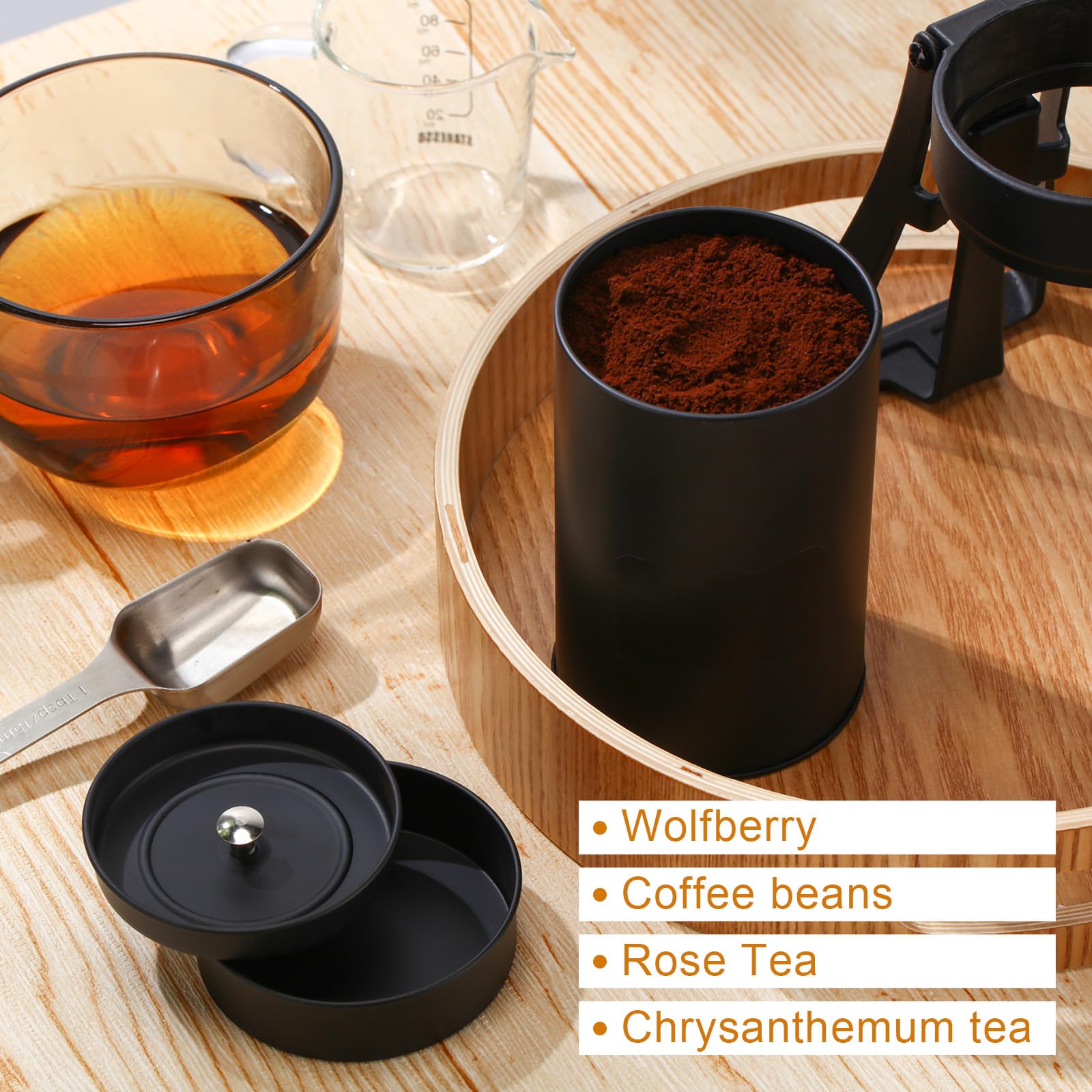 Tanlade tea tin safe odorless metal construction suitable for food contact
