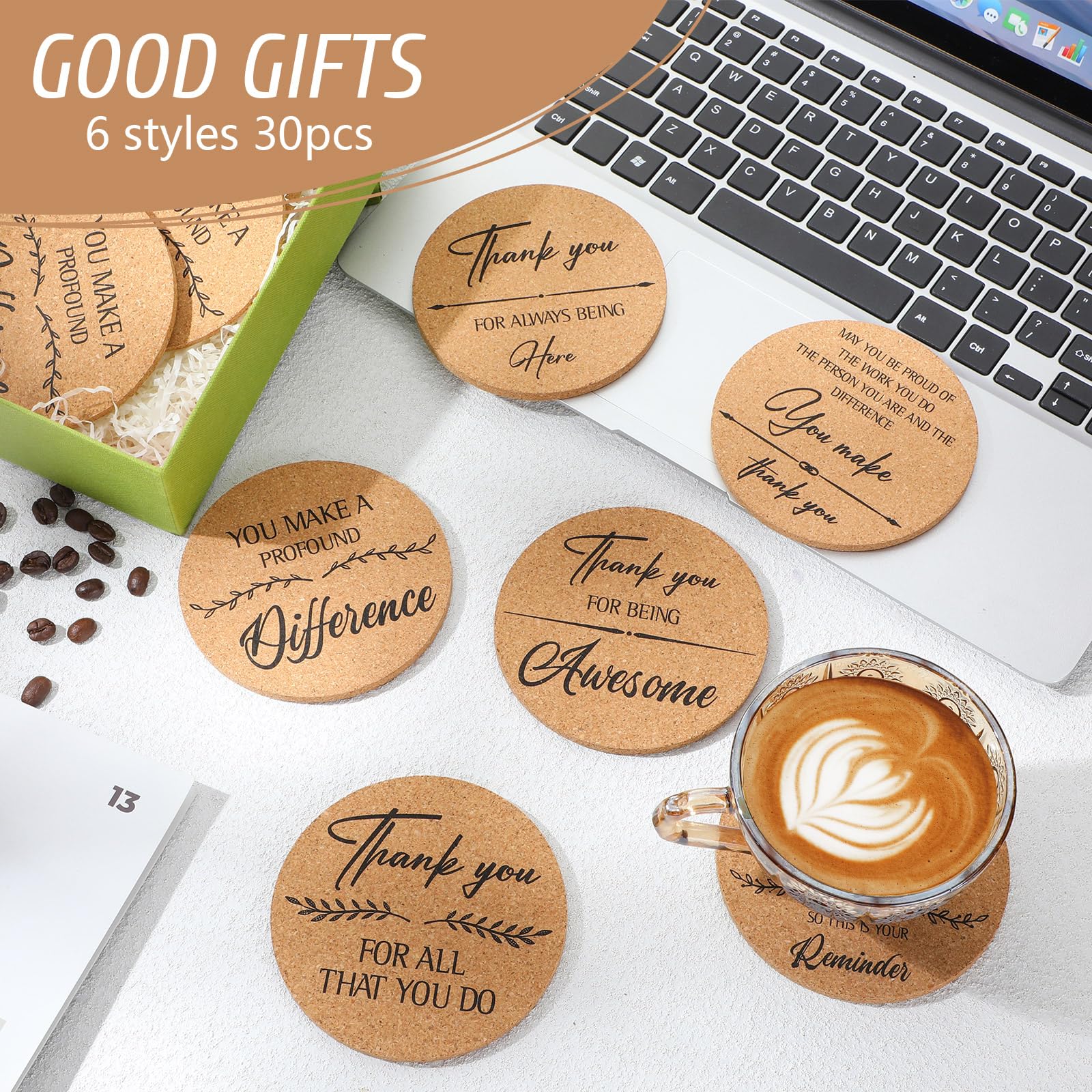 Tanlade coasters demonstrating office desk protection and everyday use