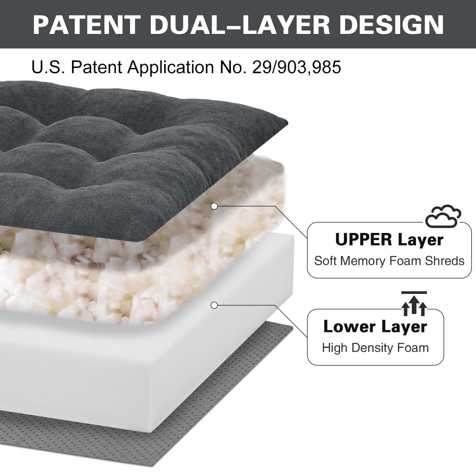 TANYOO dual-layer foam design cushions the body for comfort