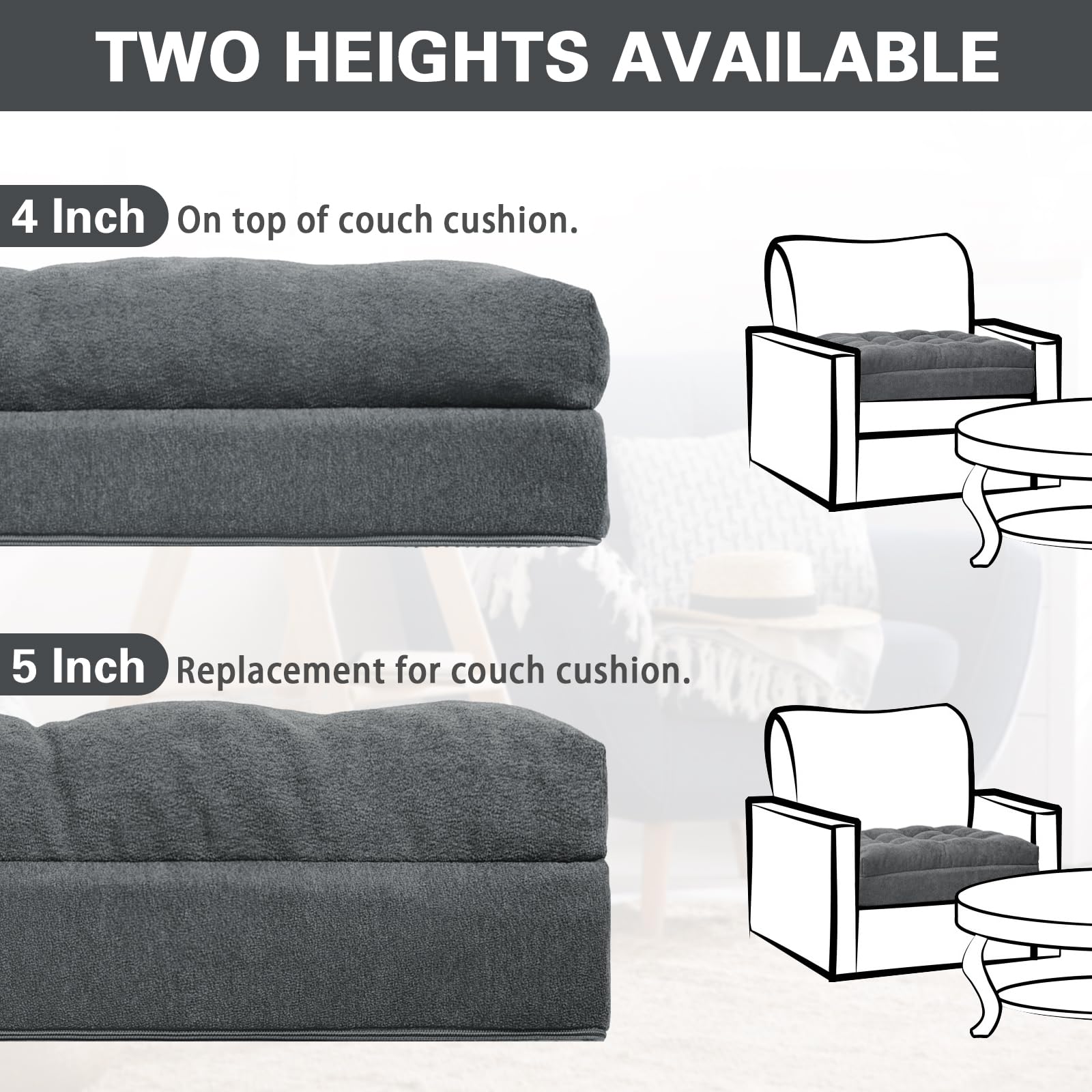 TANYOO cushion has removable, machine-washable cover for quick cleaning