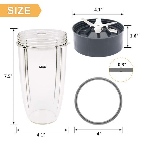 Tanzfrosch BPA-free 32oz cup for safe, transparent blending.