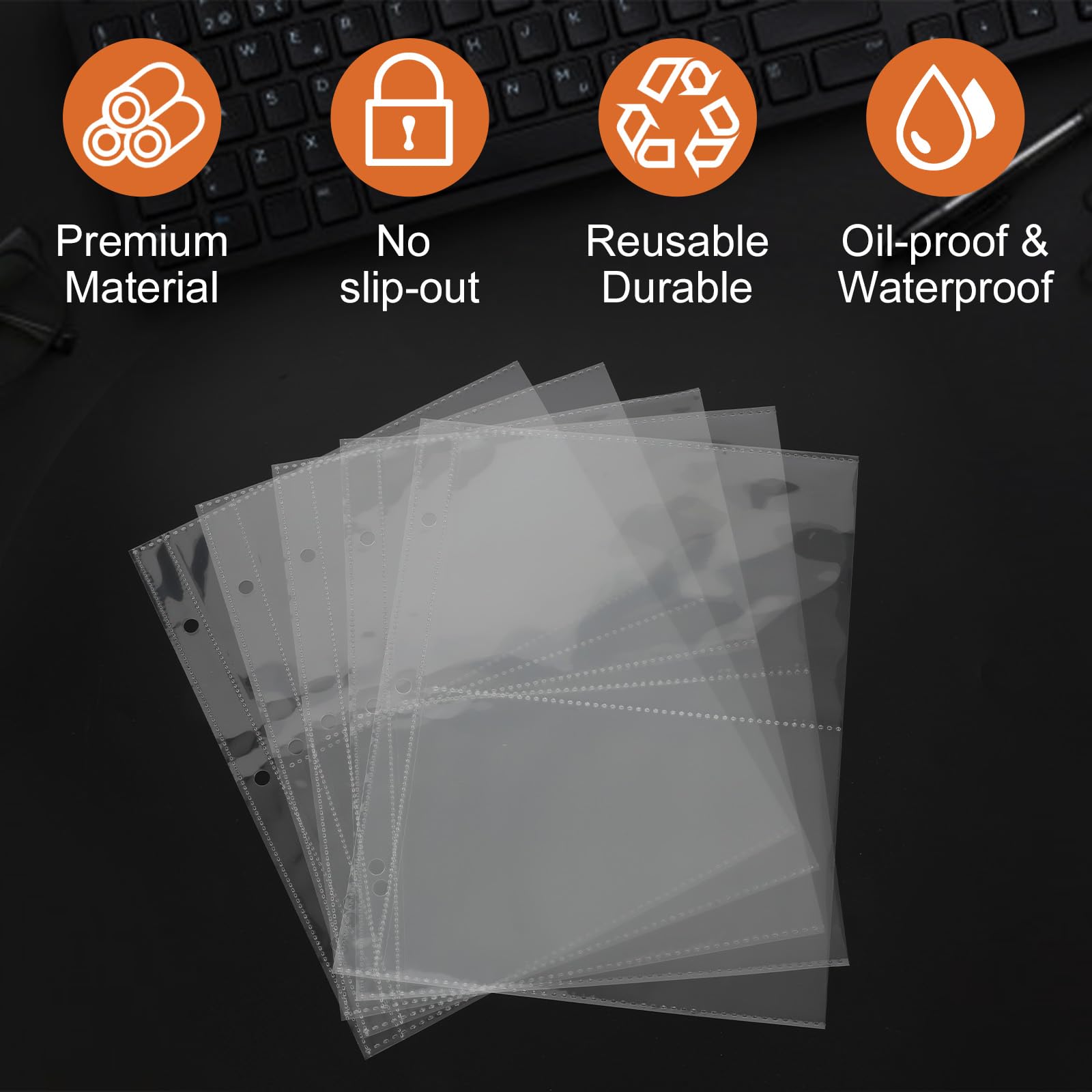 TAOLABV compatible with 3-ring binders, 8.5x9.5 inch size for easy storage.