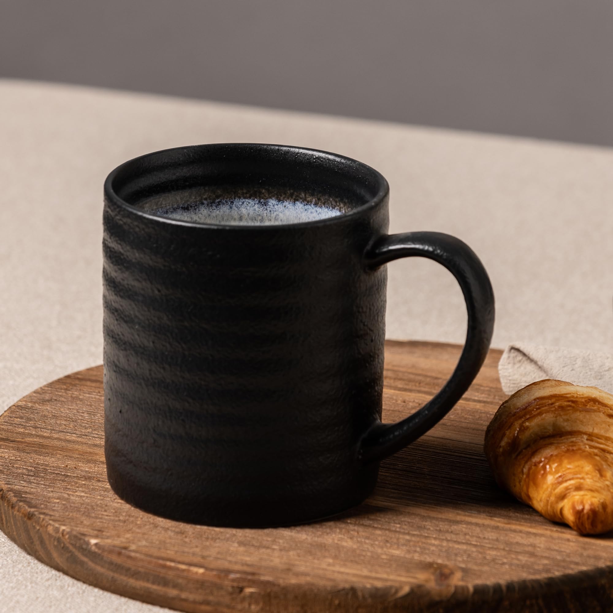 TaoTaojarvie black stripe pattern mug for modern style.