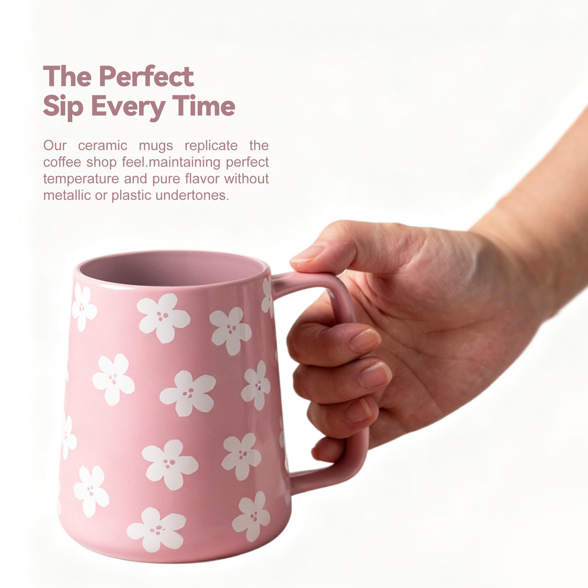 TaoTaojarvie mug with wide bottom for stability on any surface.